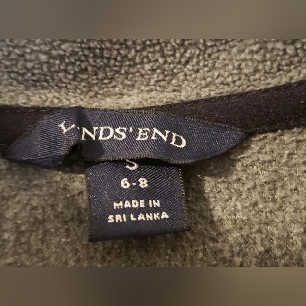 ♥️LANDS END WOMEN'S FLEECE 1/4 ZIP PULL OVER JACKET POLARTEC GRAY SIZE SMALL 6-8 - Picture 8 of 9